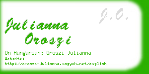 julianna oroszi business card